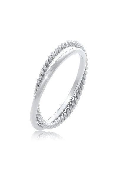 ELLI Ring Damen Wickel Klassisch Filigran Gedreht Trend Aus 925 Sterling Silber