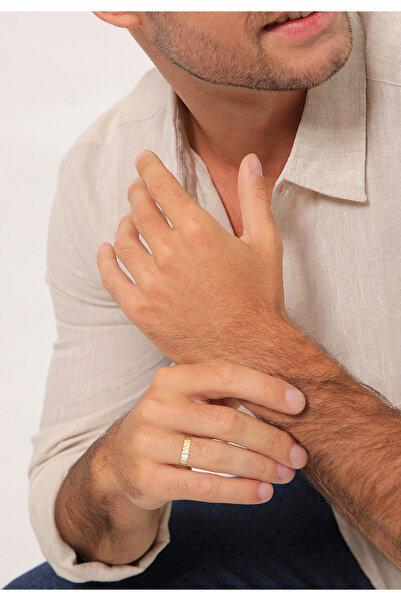 KUZZOI Ring Men's Band Structured in 925 Sterling Silver