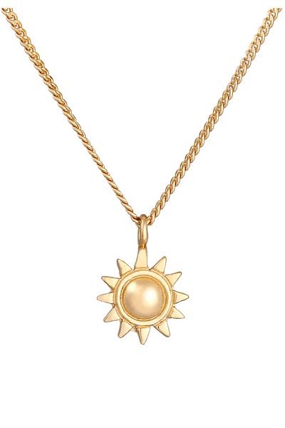ELLI Necklace Ladies Sun Pendant Summer In 925 Sterling Silver Gold Plated
