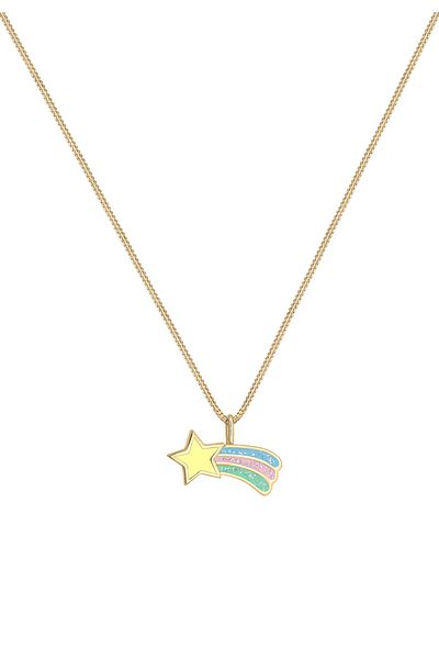 ELLI Necklace Kinder Sternschnuppe Emaille Pastell 925 Silber