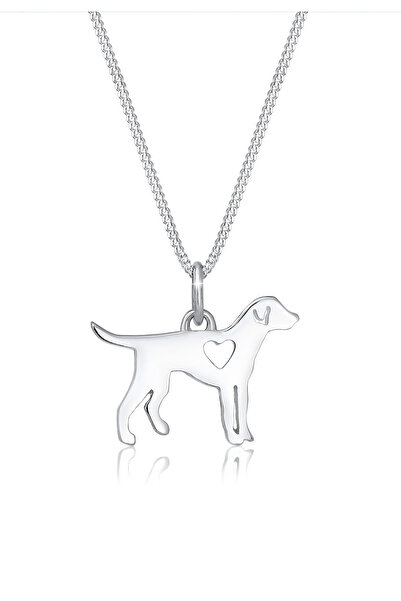 ELLI Necklace Hund Dog Herz Tierfreund Cut-Out 925 Silber