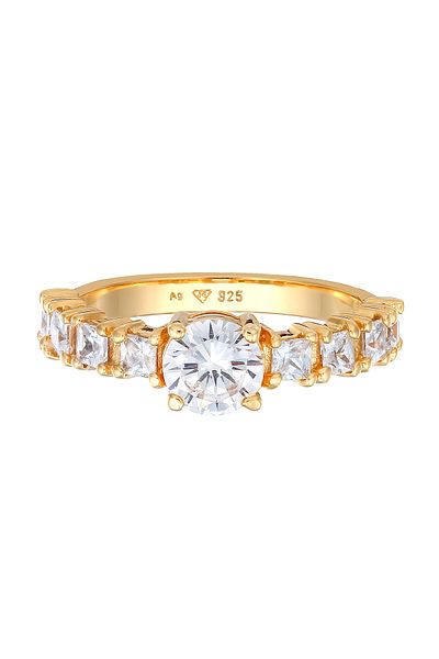 ELLI Ring Ladies Engagement Ring Elegant With Zirconia Crystals In 925 Sterling Silver