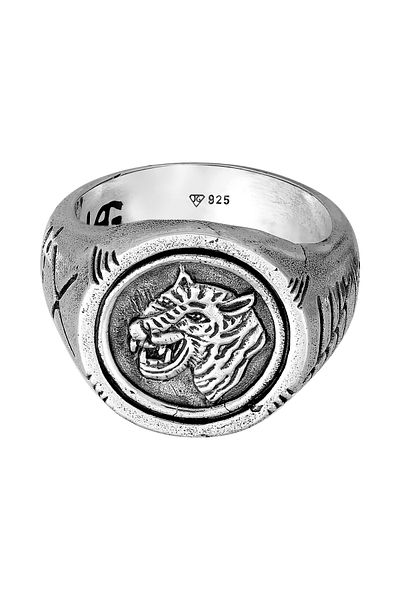 HAZE & GLORY Ring Hg - Ring Herren Aus 925 Sterling Silber, Schmuck Herren, Silberring Oxidiert, Vin