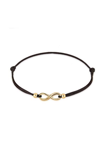 ELLI Bracelet Ladies Infinity Symbol Elastic Black In 925 Sterling Silver