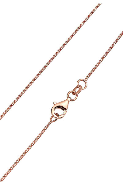 ELLI Dámský náhrdelník s oválným solitérním přívěskem s růžením ze stříbra 925, pozlacený růžovým zlatem