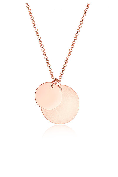 ELLI Halskette Kreis Plättchen Anhänger Geo 925 Sterling Silber