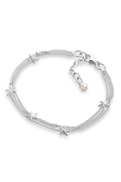 ELLI Náramek Hvězdice Mořský vrstvený vzhled 925 Sterling Silver
