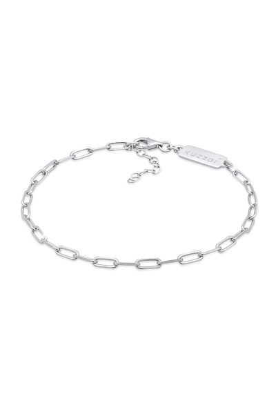 KUZZOI Armband Herren Kettenoptik Oval Aus 925 Sterling Silber