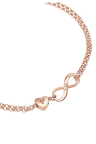 ELLI Náramek Ladies Heart Love Infinity z 925 Sterling Silver
