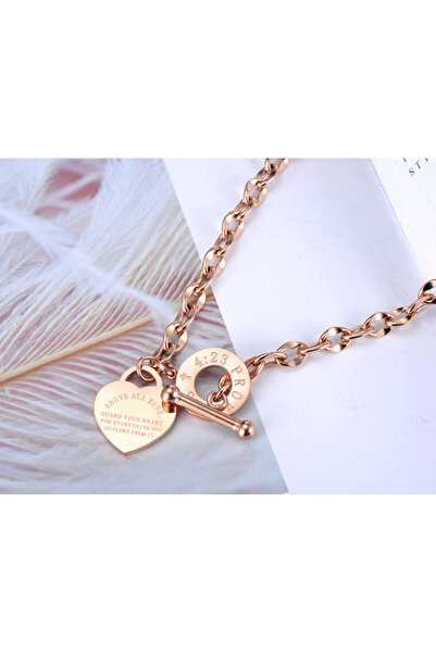 REDz Accessories Βραχιόλι Above All Else, Ανοξείδωτο Ατσάλι, Ροζ Χρυσό