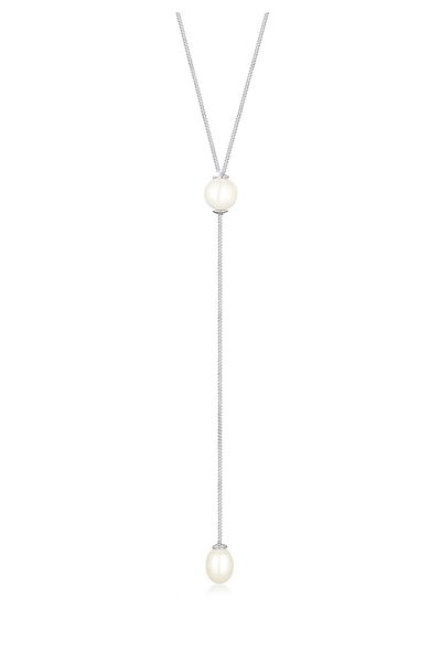 ELLI Náhrdelník Y-náhrdelník Perla 925 Sterling Silver