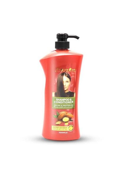 Linarose Lina Rose Shampoo and Conditioner with Argan Extract and B5 Protein - 1000 ml