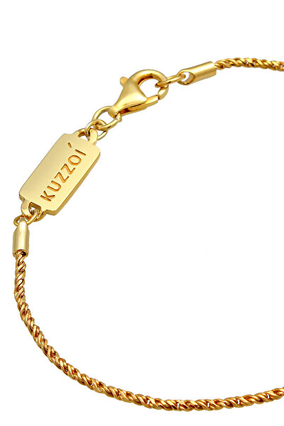 KUZZOI Pánský náramek, šňůrkový náhrdelník, kroucený, jednoduchý, elegantní, oxidovaný, stříbro 925