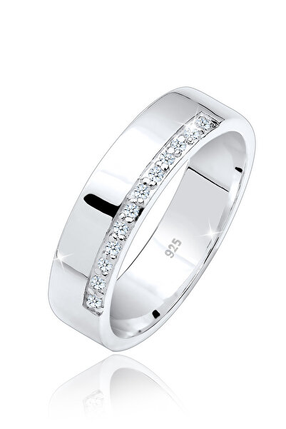 ELLI Ring Bandring Basic Diamanten (0.06 ct.) 925 Silber