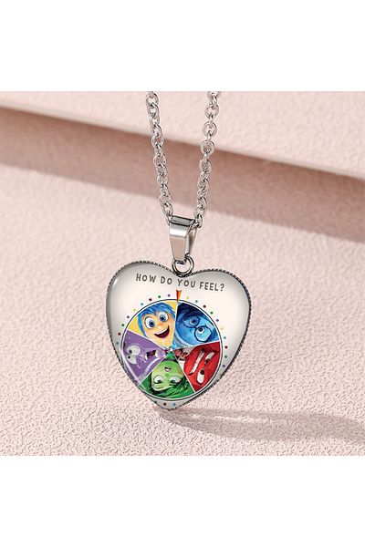Miniso 2 Disney Inside Out 2 Necklace Cartoon Character Anger Disgust Fear Anxiety Envy Joy Ennui Sadness .