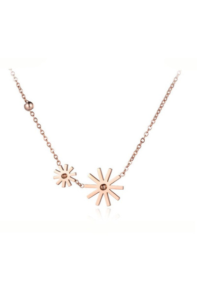 REDz Accessories Αλυσίδα Μαργαρίτα, Ανοξείδωτο Ατσάλι, Ροζ Χρυσό