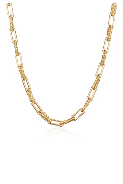 ELLI Halskette Damen Glieder Quadrat Trend Basic Goldfarben