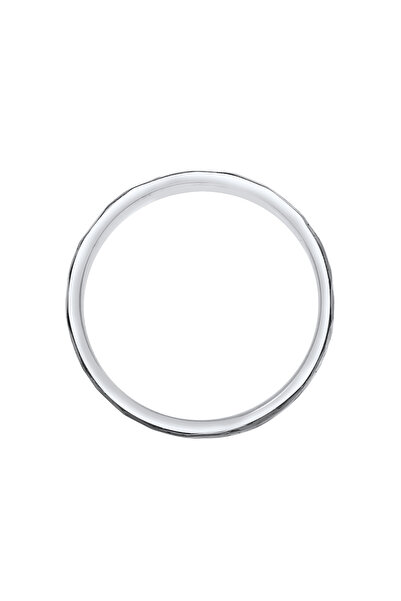 KUZZOI Ring Herren Bandring Gehämmert Chunky Massiv in 925 Sterling Silber