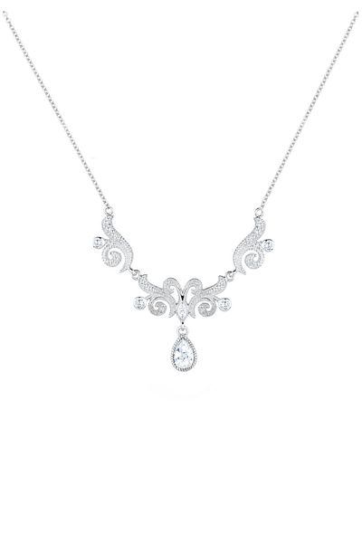 ELLI Necklace Collier Ornament Zirkonia Kristalle 925 Sterling Silber