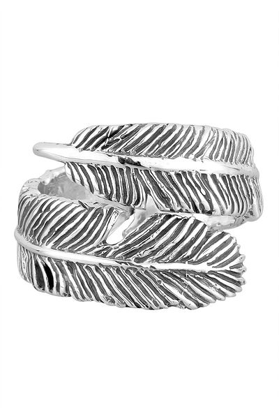 ELLI Ring Damen Wickelfeder Boho Trend aus 925 Sterling Silber