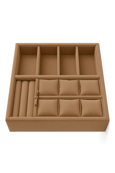 SNS TAKI STANTLARI Açık kahve çekmece içi saat.bikeklik,küpelik kolye ,gözlük duzenleyicisi