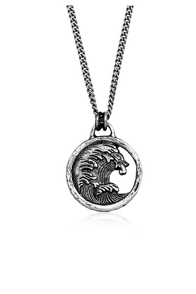 HAZE & GLORY Halskette Hg - Herren Halskette aus 925 Sterling Silber, Herrenschmuck, Silberkette mit