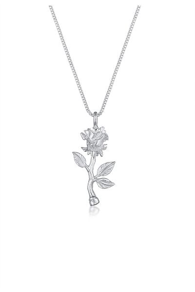 ELLI Colier Colier Vintage Femei Cu Pandantiv Trandafir Din Argint Sterling 925