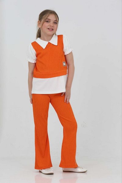 junior baby kids Girl's Baby Collar Shirted Short Sleeve Pants Suit
