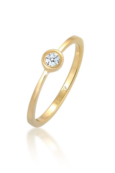 ELLI Halka Verlobung Tek Taş Diamant 0,06 ct. 585 Gelb altın