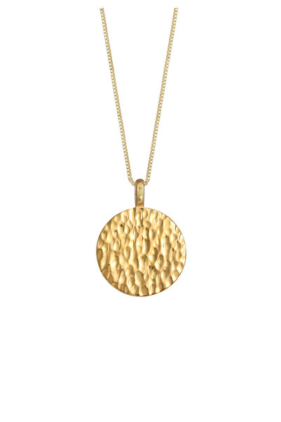 ELLI Halskette Frau Münze Plättchen Vintage Look Ornament 925 Sterling Silber