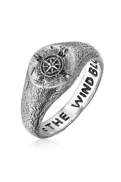 HAZE & GLORY Ring Hg - Ring Herren Aus 925 Sterling Silber, Schmuck Herren, Silberring Oxidiert, Com