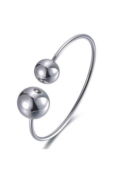 REDz Accessories Brățară Elegance pentru femei, reglabilă, oțel inoxidabil, argintiu