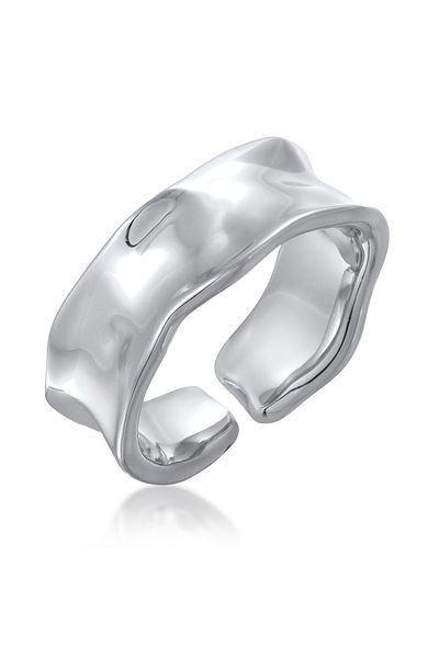 ELLI Goldfarbener Ring mit offener Struktur für Damen