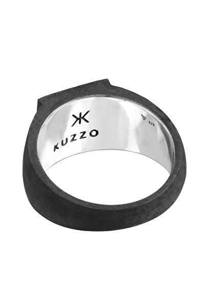 KUZZOI Ring Siegelring Herren Rechteckig Glanz 925 Silber