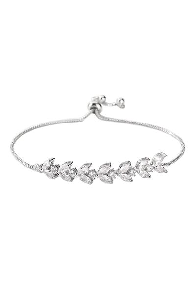 REDz Accessories Brățară Crystal Bloom, cristale de zirconiu, femei, oțel inoxidabil, argint