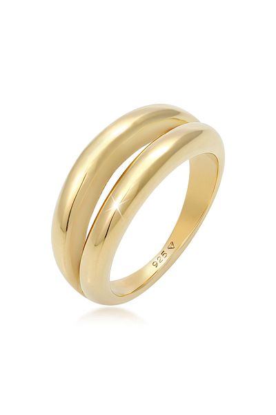 ELLI Doppelt Basic Ring Bandring aus 925er Silber