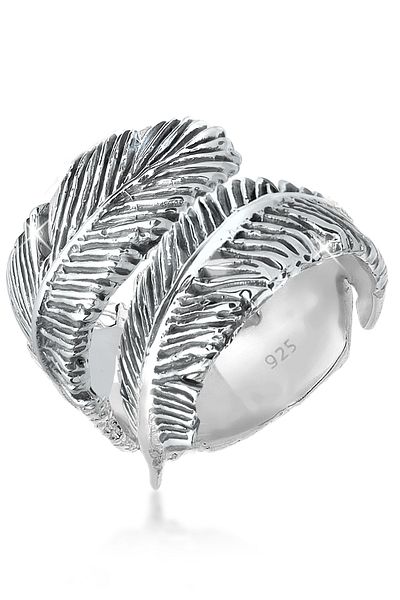 ELLI Ring Damen Wickelfeder Boho Trend aus 925 Sterling Silber