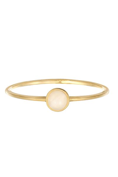 ELLI Ring Damen Solitär Basic Filigran mit Rosenquarz Edelstein in 375 Gelbgold