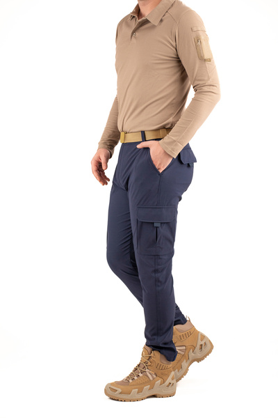 NkyÜniforma Férfi Tactical Cargo nadrág – kültéri nadrág rugalmas szövettel, állítható szárral, több zsebbel