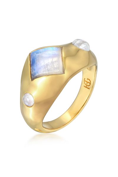 HAZE & GLORY Ring Hg - Ring Damen aus 925 Sterling Silber, Schmuck Damen, Silberring, mit Mondstein