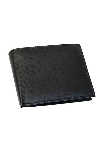 REDz Accessories Genuine Leather Wallet, Grande Model, for Men, Horizontal, Black