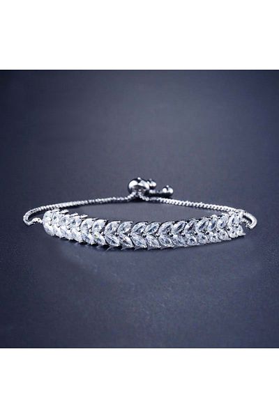 REDz Accessories Brățară Crystal Glam, cristale de zirconiu, femei, oțel inoxidabil, argint