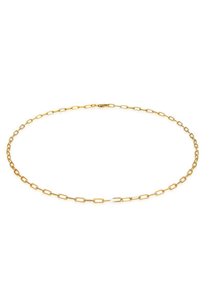 ELLI Halskette Damen Glieder Oval Grob Basic Kette Minimal Trend in 925 Sterl...