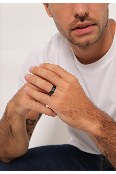 KUZZOI Ring Herren Band breit oxidiert Casual in 925 Sterling Silber