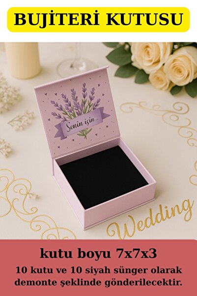 Emtory Home Takı Kutusu | 10 Adet Süngerli Kutu - Küpe Anahtarlık Bujiteri Ku...