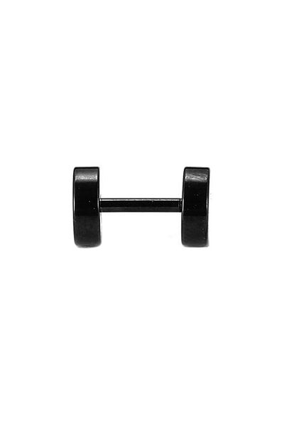 REDz Accessories Cercei la modă pentru bărbați, model cu buline, oțel inoxidabil, negru