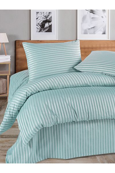 LUYASHOP طقم غطاء لحاف فردي من الساتان القطني، ملمس ناعم، سهل الكي، تصميم أنيق