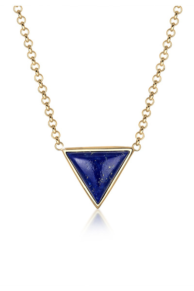 ELLI Necklace Geo Dreieck Lapis Lazuli 925 Silber