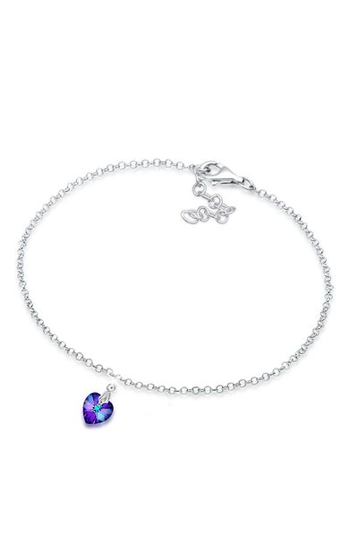 ELLI Armband Damen Herz Anhänger Filigran mit Kristallen in 925 Sterling Silber