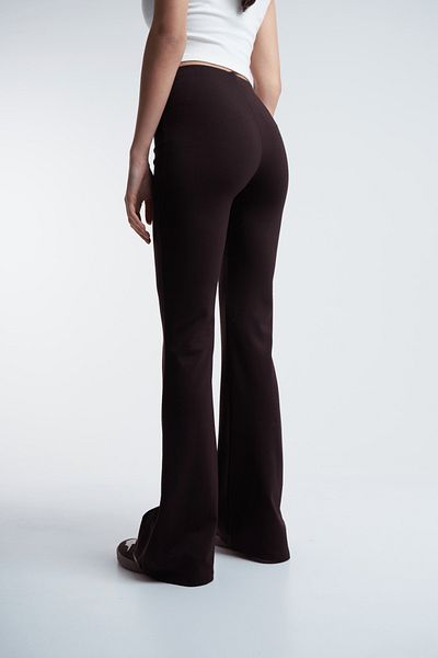 citycenterfashion Women's Waist Elastic Steel Fabric Flared Trousers Cty-Abr-4716